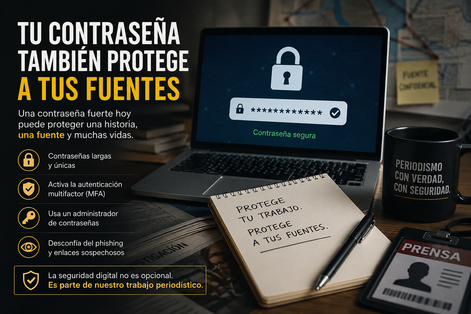 Tu contraseña también protege a tus fuentes